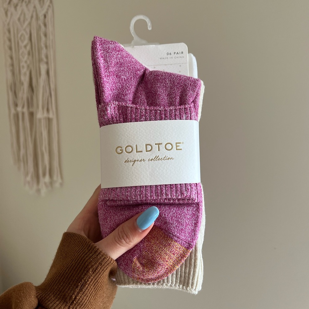 Brand new OS pack of 6 warm boot socks multicolor